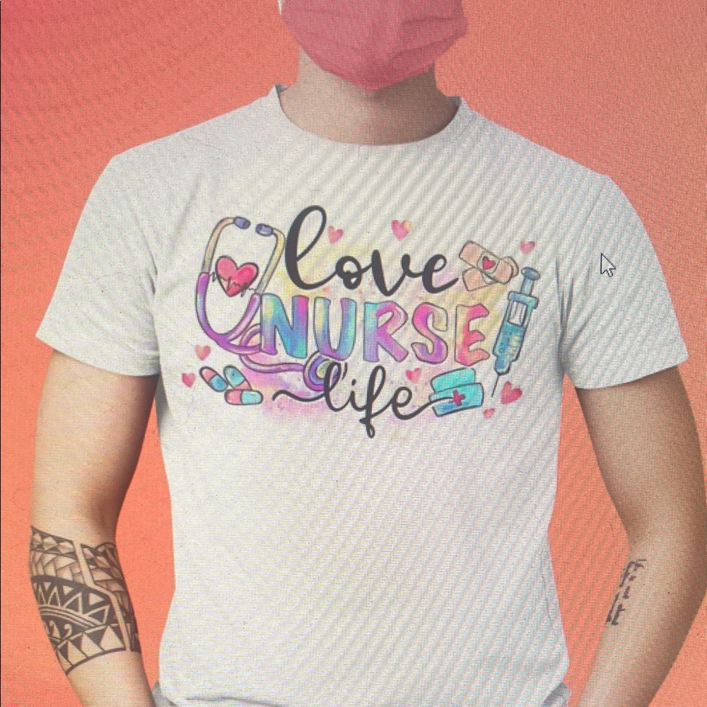 White Graphic T-Shirt - Love Nurse Life